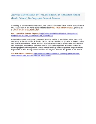 activated carbon market by type by industry