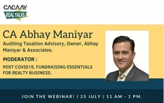 Webinar On Real Estate - Post COVID-19, Fundraising Essentials For Realty Business