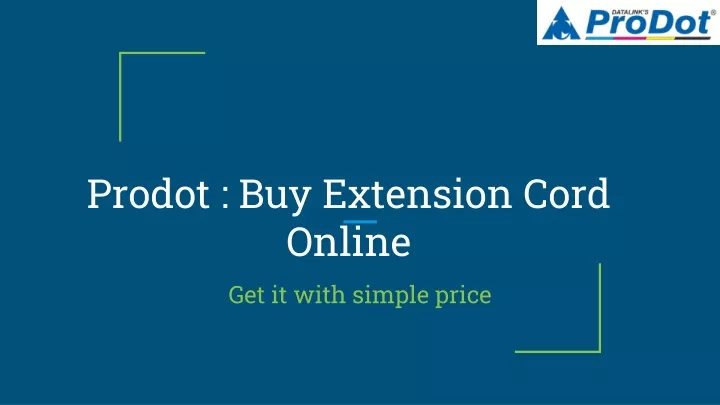 prodot buy extension cord online