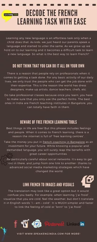 DECODE THE FRENCH LEARNING TASK WITH EASE