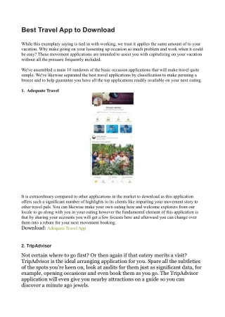 best travel app to download