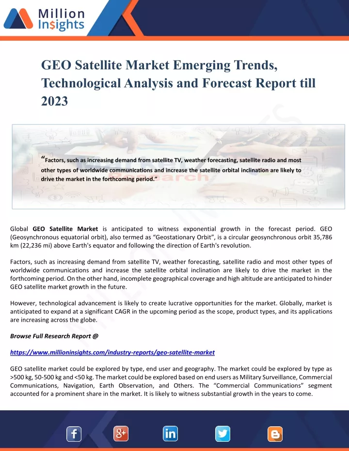 geo satellite market emerging trends