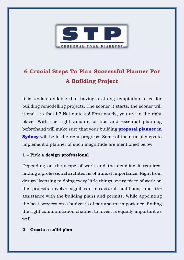 6 crucial steps to plan successful planner for