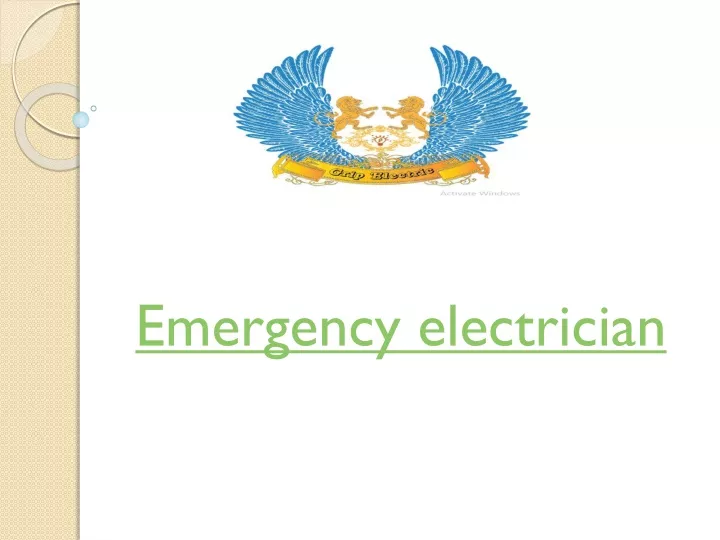 emergency electrician