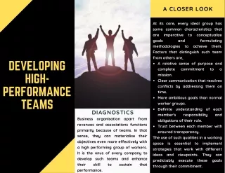 Developing High-Performance Teams