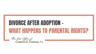 divorce after adoption