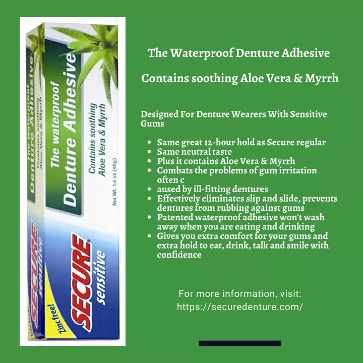 the waterproof denture adhesive