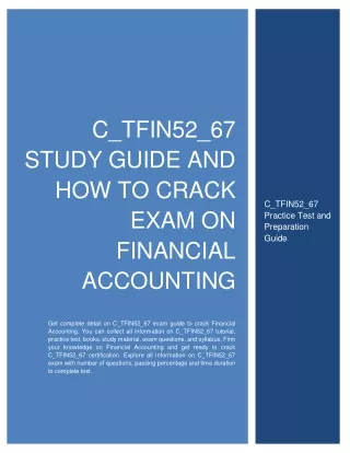 C_TFIN52_67 Study Guide and How to Crack Exam on Financial Accounting