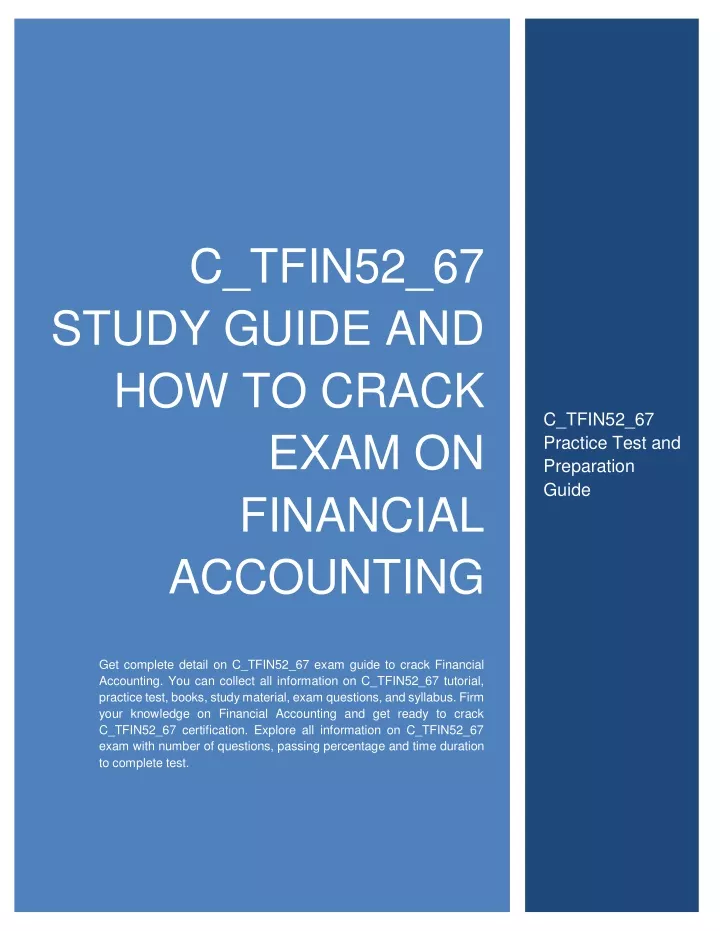 c tfin52 67 study guide and how to crack exam