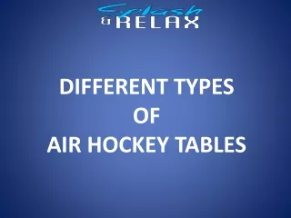 Types Of Air-Hockey Tables