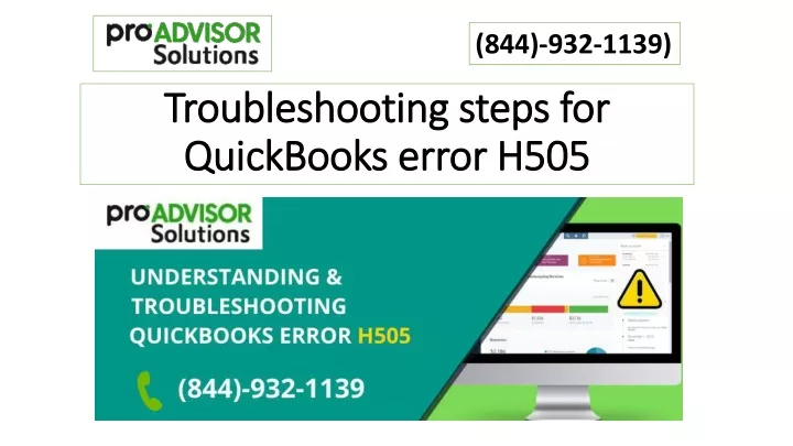 t roubleshooting steps for quickbooks error h505