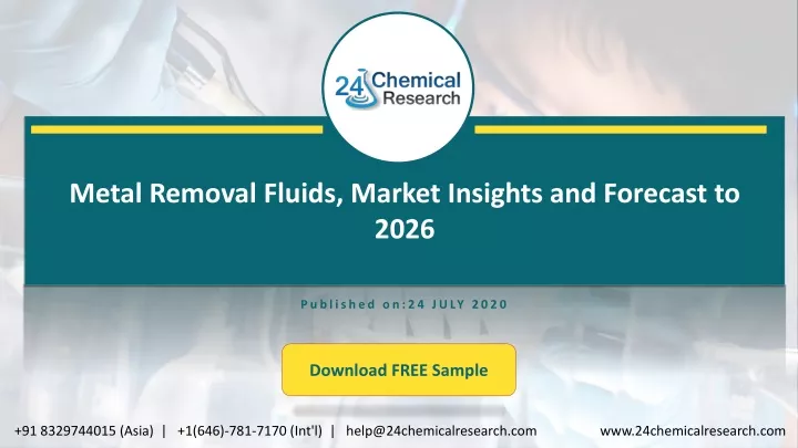 metal removal fluids market insights and forecast