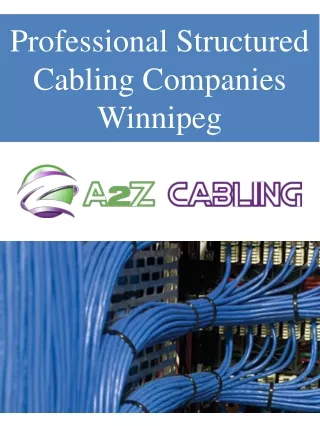 Professional Structured Cabling Companies Winnipeg