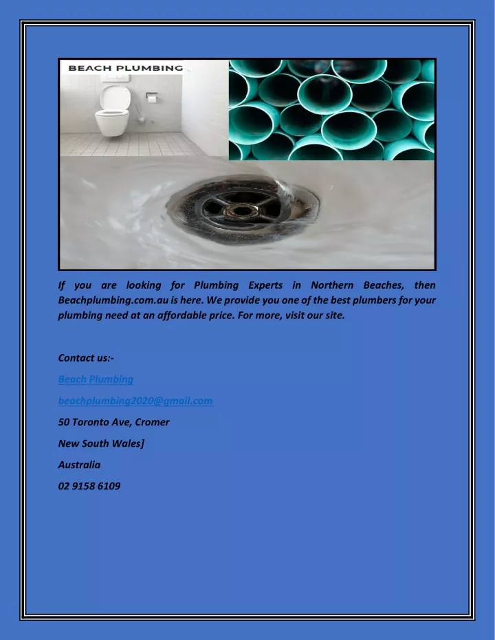 if you are looking for plumbing experts