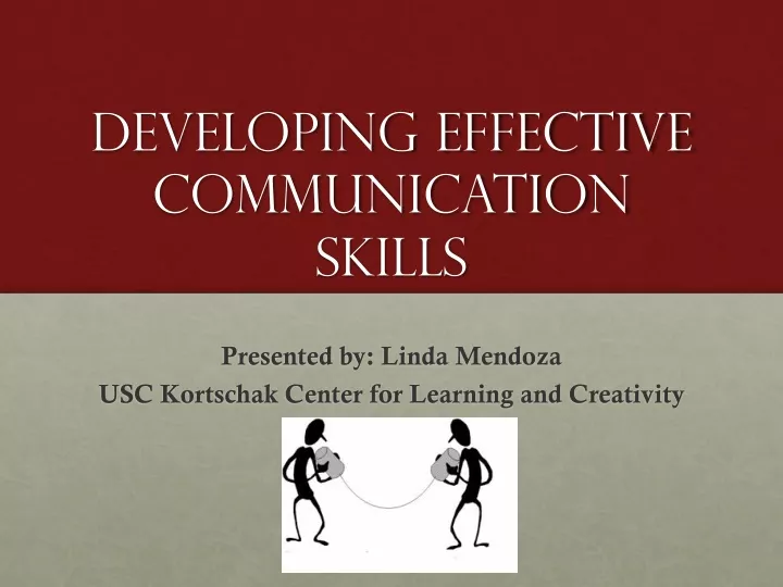 developing effective communication skills
