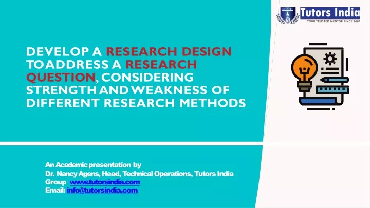 develop a research design to address a research