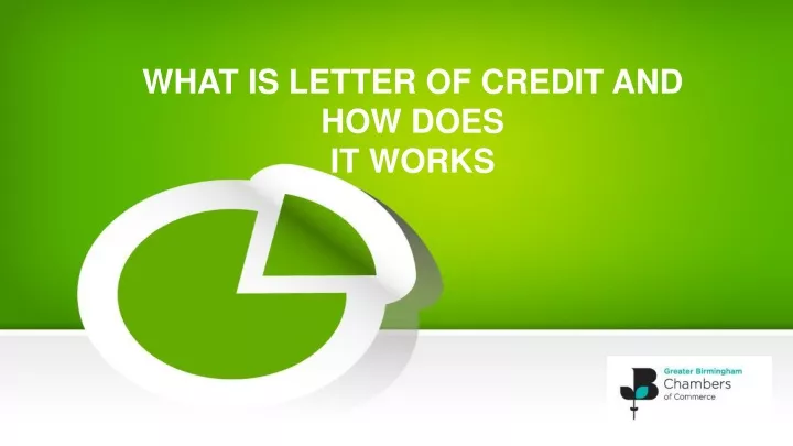 what is letter of credit and how does it works