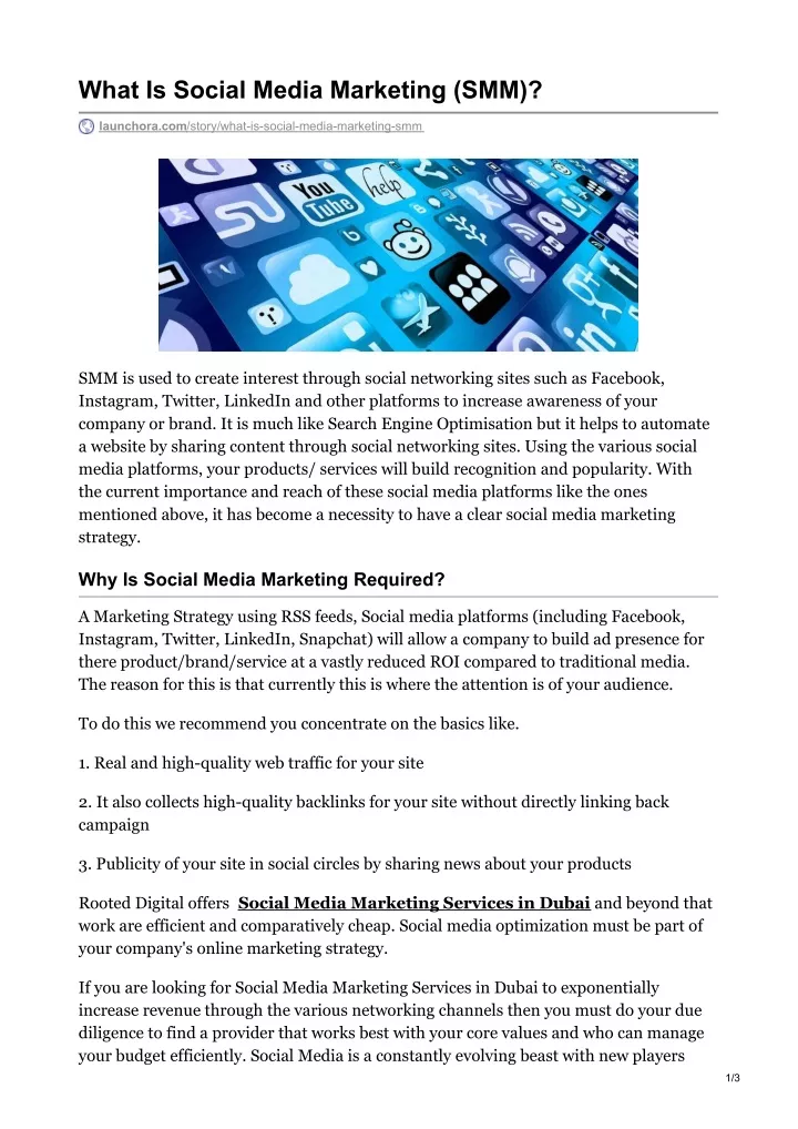 what is social media marketing smm