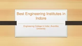 Best Engineering Institutes in Indore - Avantika University