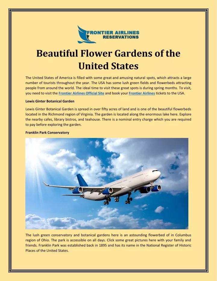 beautiful flower gardens of the united states