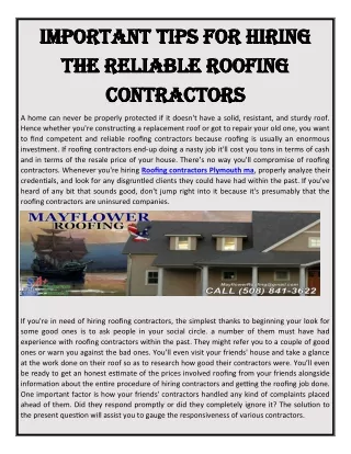 Affordable Roofing Contractor MA | Mayflower Roofing