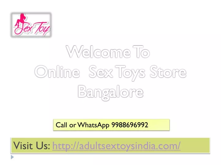 welcome to online sex toys store bangalore