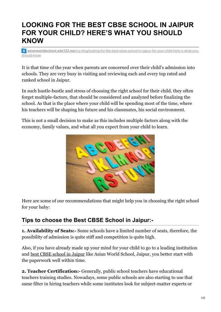 looking for the best cbse school in jaipur