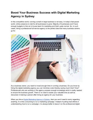 Boost Your Business Success with Digital Marketing Agency in Sydney