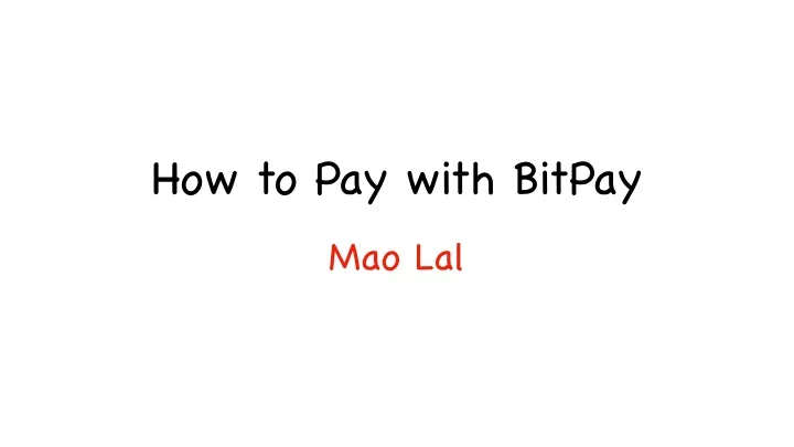 how to pay with bitpay