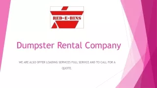 Dumpster Rental Services Mission |Bin Rental Mission BC | Red E Bins