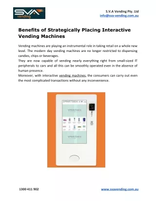 s v a vending pty ltd info@sva vending com au