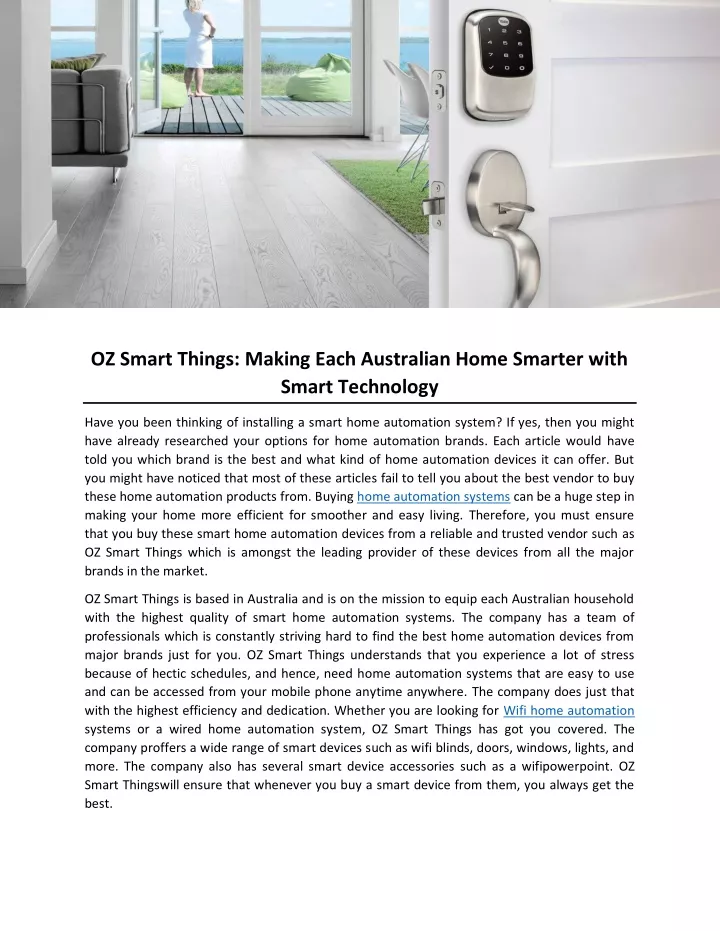 oz smart things making each australian home