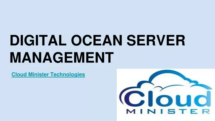 digit al ocean server management