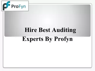 Auditing Services India