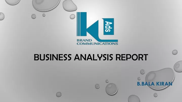 business analysis report