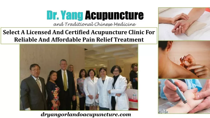 select a licensed and certified acupuncture
