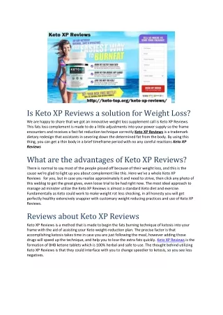 Keto XP Reviews