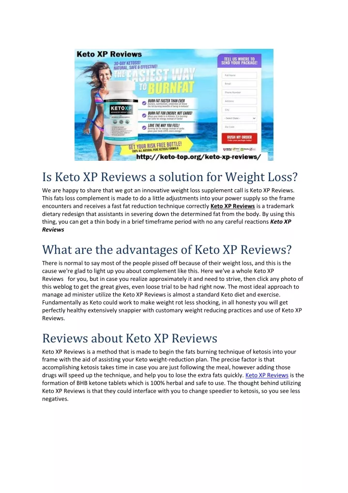 is keto xp reviews a solution for weight loss