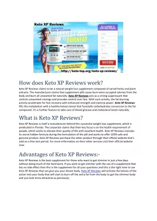 Keto XP Reviews