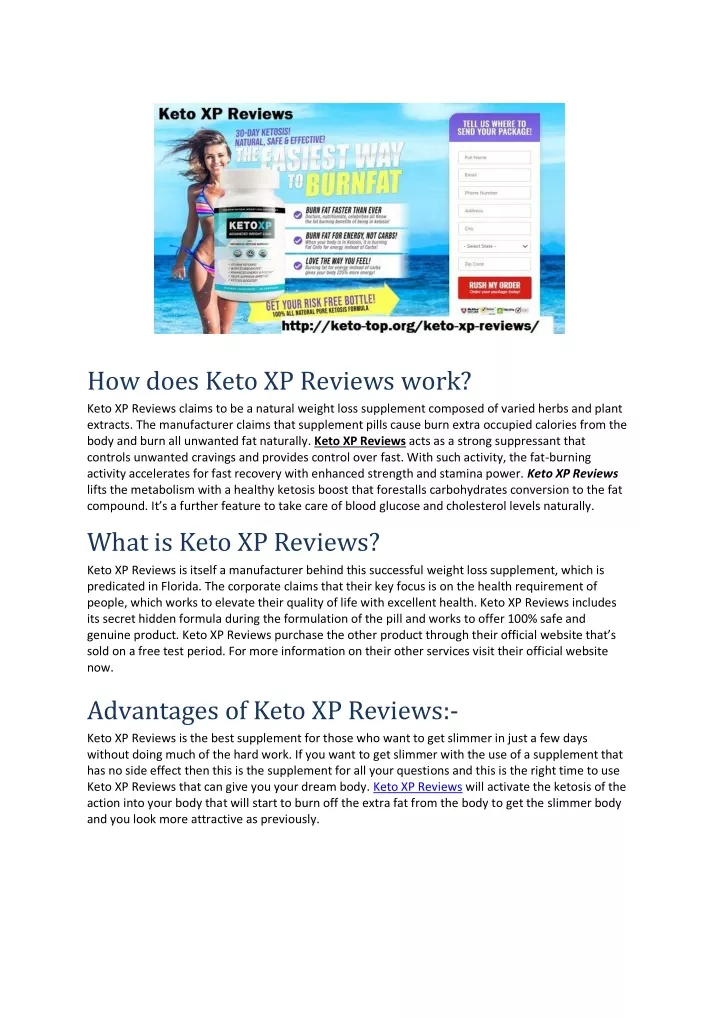 how does keto xp reviews work