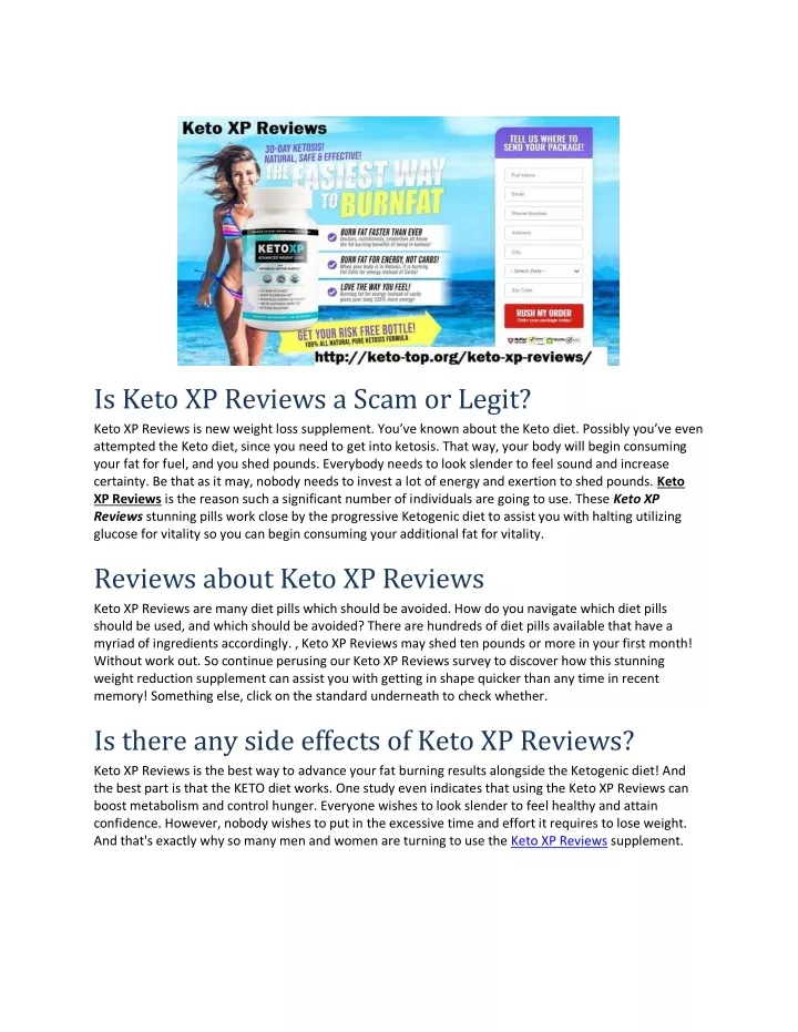 is keto xp reviews a scam or legit