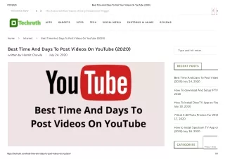 Best Time To Post Videos On YouTube
