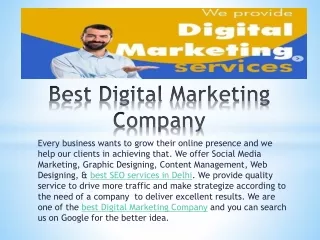 Best Digital Marketing Company