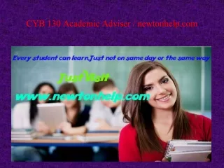 CYB 130 Academic Adviser / newtonhelp.com