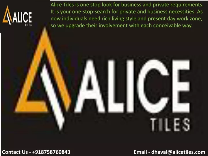 alice tiles is one stop look for business