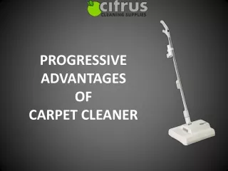 Progressive Advantages Of Carpet Cleaners