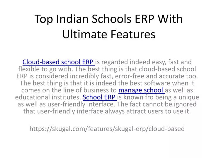 top indian schools erp with ultimate features