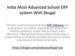 india most advanced school erp system with skugal
