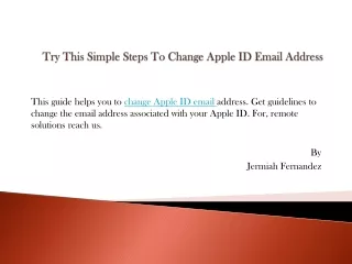 try this simple steps to change apple id email address