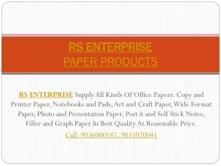 rs enterprise paper products